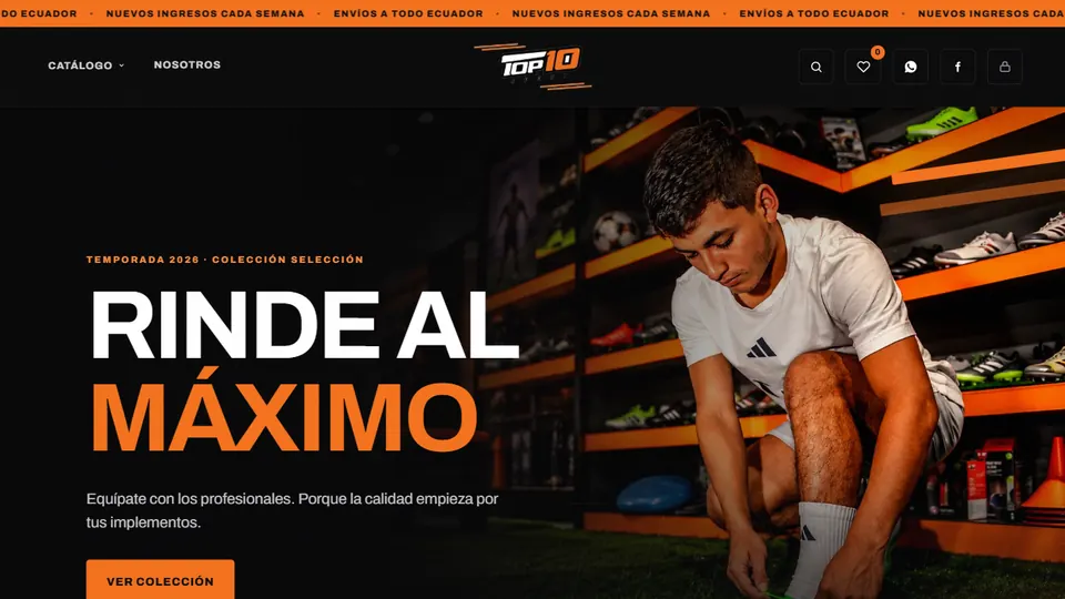 Portada de la tienda Top10 Sport